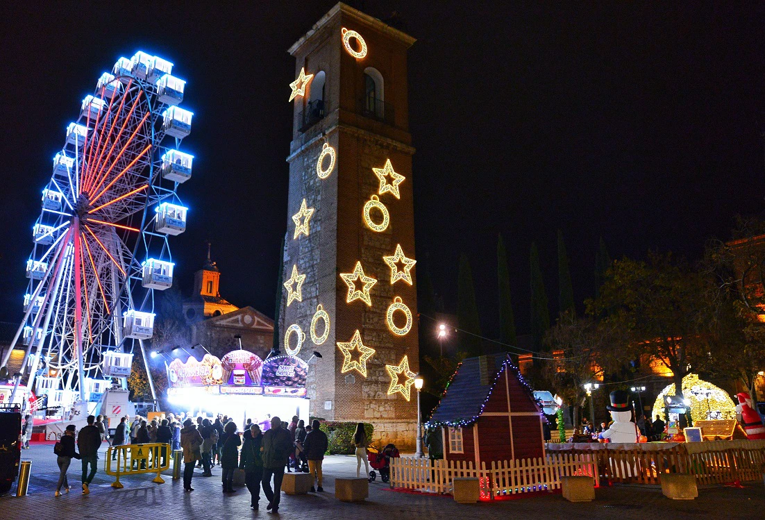 plaza de cervantes en navidad