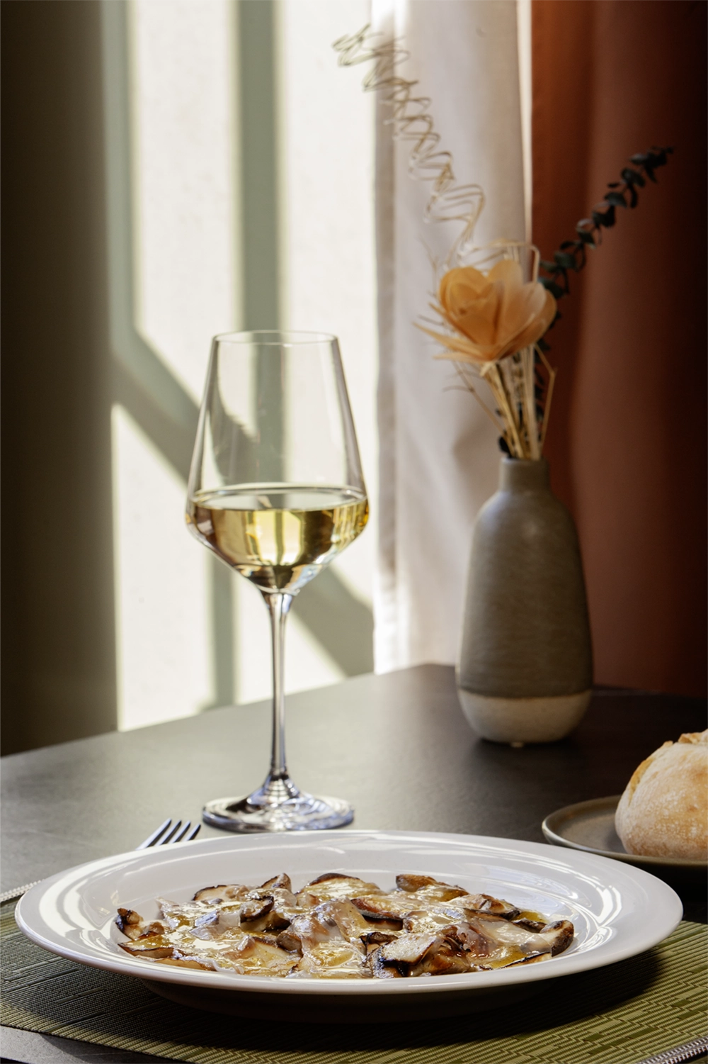 boletus edulis con panceta ibérica