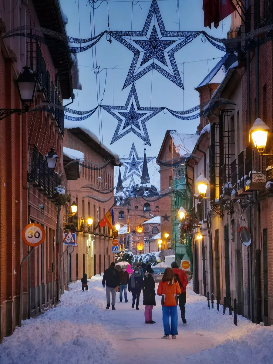 Navidad nevada en Alcalá de Henares